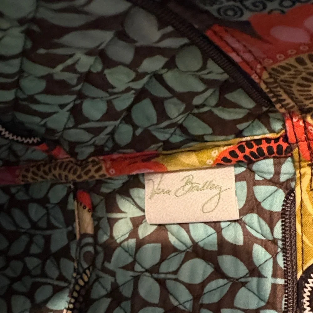Vera Bradley Quilted Floral Tote Bag and Matching Makeup Bag
